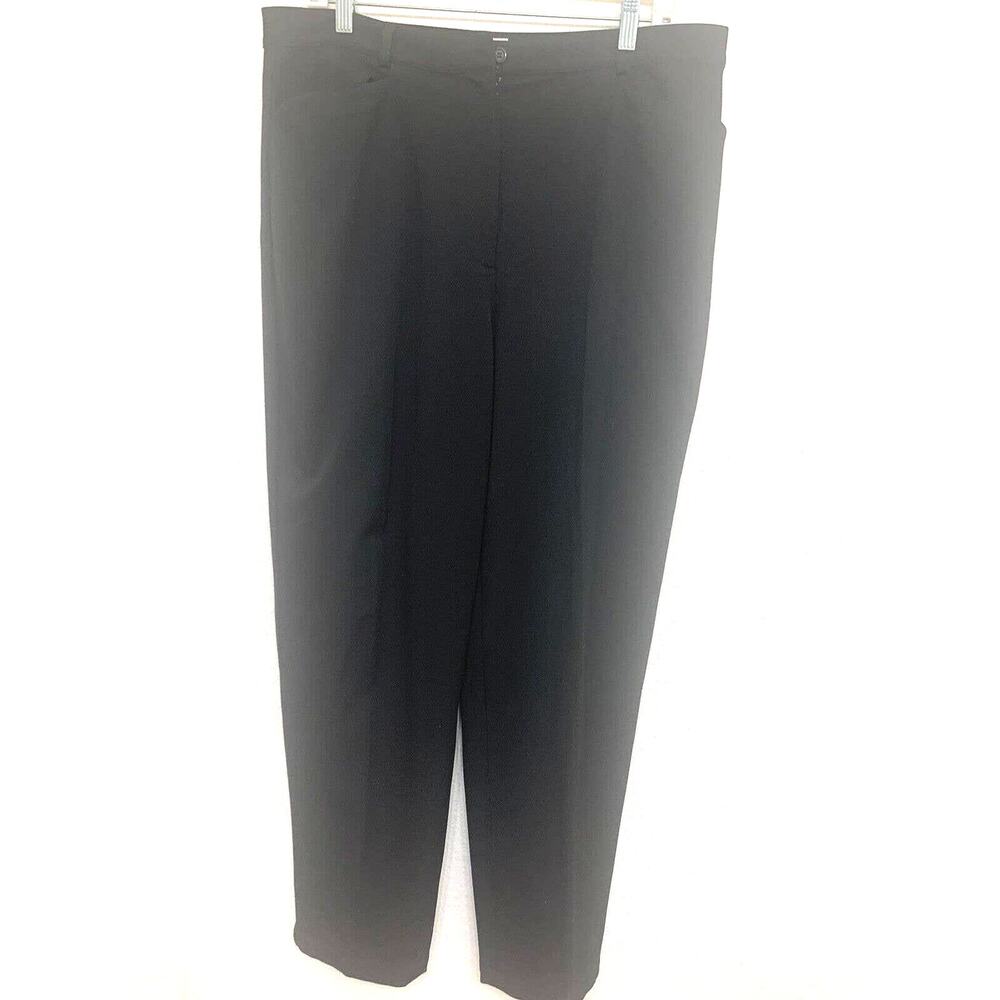 Talbots High Rise  Pants 16 Black Ankle Stretch Zipper Business Casual Preppy